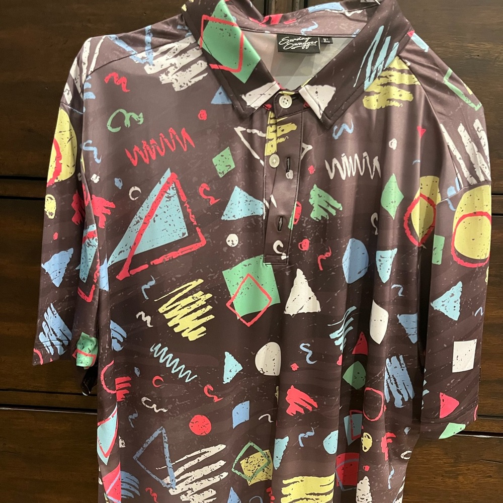 Sunday Swagger Party Shirt Polo Stretchy Silky Smooth